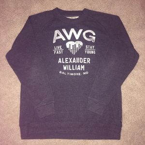 gray all time low awg crewneck sweatshirt